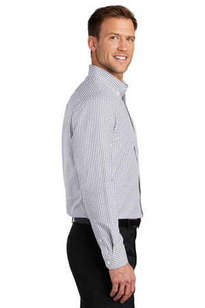 Port Authority Gingham Easy Care Shirt - C21 Logo