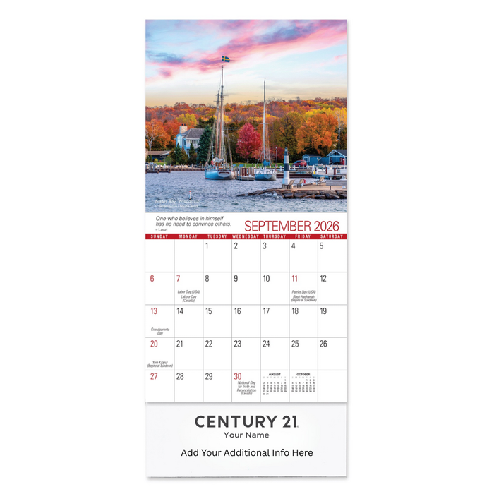 2026 Scenic Mini Wall Calendar - Personalized