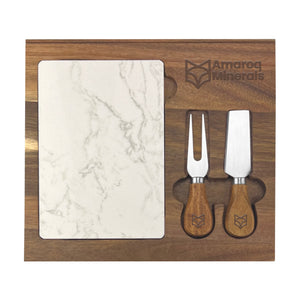 FUZO Marble Cheeseboard & Knife Gift Set - Personalized