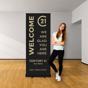 Retractable Pull Up Banner | We Are Glad You Are Here