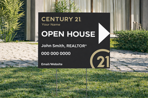 Rectangle Yard Sign with Ground Stakes - Personalized 2 Sides