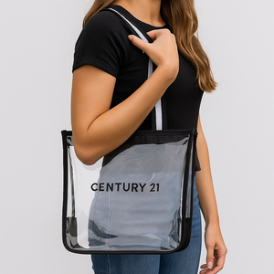 Wordmark Clear Zippered Stadium Bag