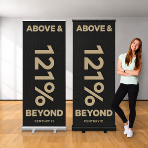 33” x 79” Premium Retractable Pull-Up Banner | Above & Beyond Artwork
