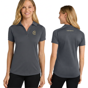 Ladies Slate Grey Signature Diamond Polo | C21 Left Chest + CENTURY 21 Back