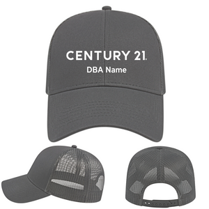 Cotton Twill Charcoal Trucker Hat - Personalized