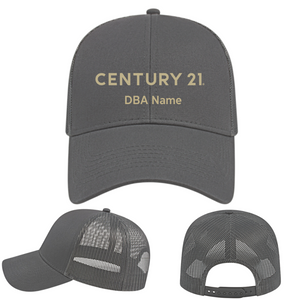 Cotton Twill Charcoal Trucker Hat - Personalized