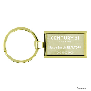 Gold Metal Keychain - Personalized