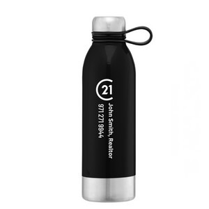 25oz Water Bottle with Silicone Carry Loop - Your Logo/Name