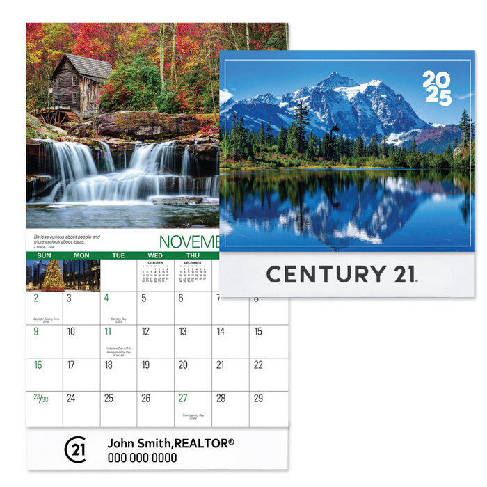 2025 Scenic Wall Calendar - Personalized