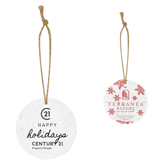 BLOOMIN® CIRCLE SHAPED PLANTABLE HOLIDAY ORNAMENT