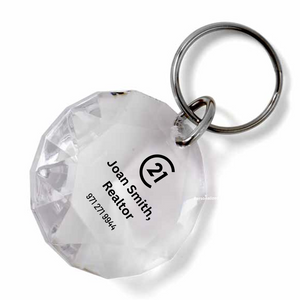 Clear Acrylic Diamond Keychain - Personalized