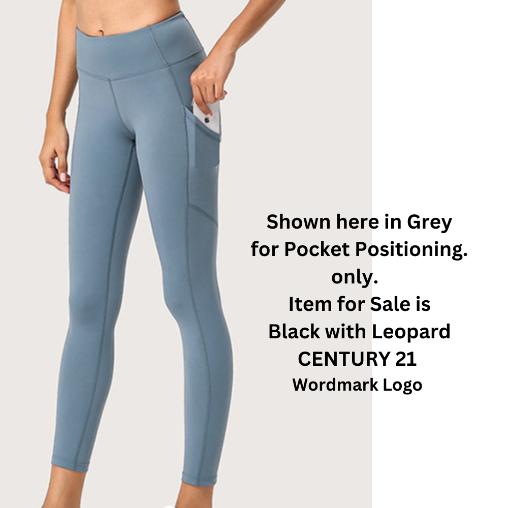 Leopard Wordmark Athletic Flex Leggings CLOSE OUT SALE