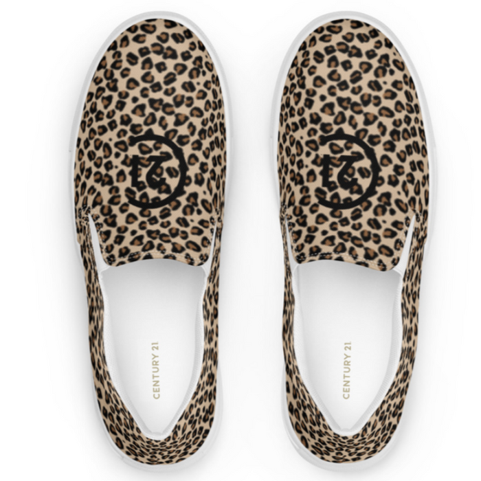 Leopard Women's Slip On Canvas Sneakers