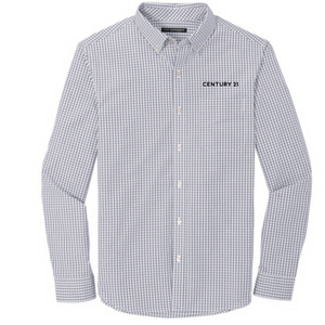 Port Authority Gingham Easy Care Shirt - CENTURY 21