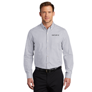 Port Authority Gingham Easy Care Shirt - CENTURY 21