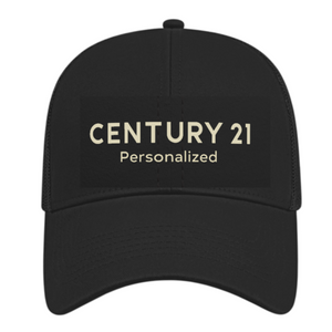 Cotton Twill Black Trucker Hat - Personalized