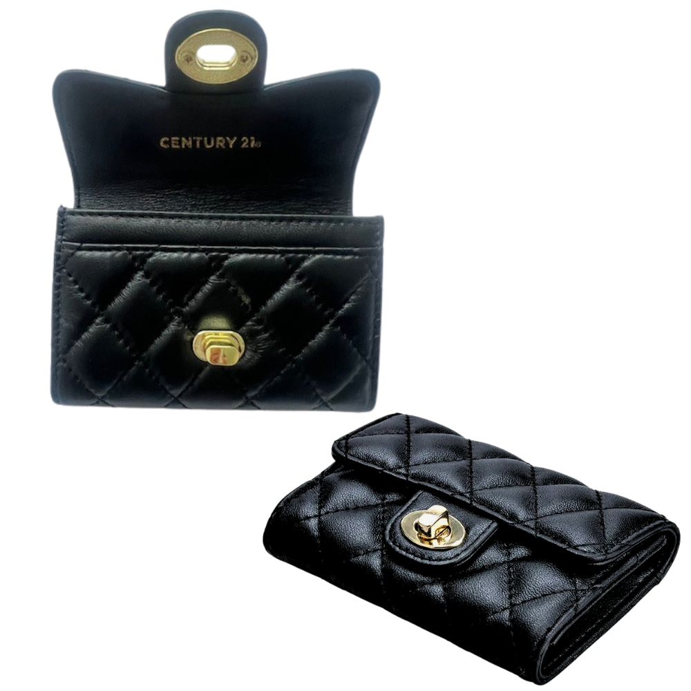 Luxury Quilted Leather Business Card Holder – Century 21 Promo