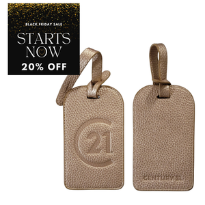 Seal Gold Pebble Luggage Tag