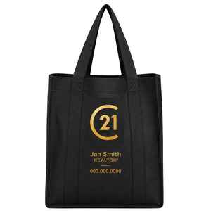 North Park Shopping Bag | Metallic Gold Print,  Personalized