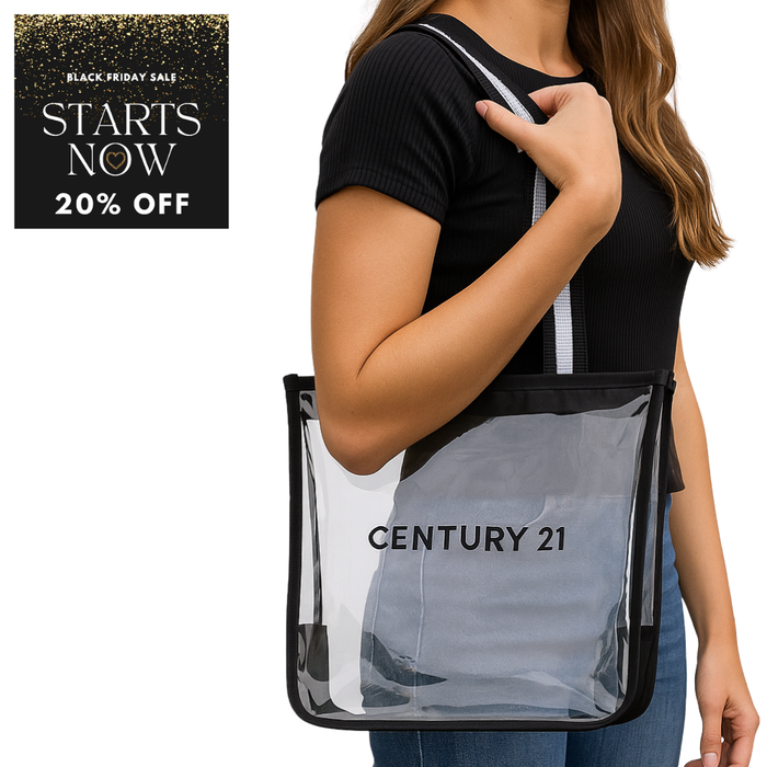 Wordmark Clear Zippered Stadium Bag