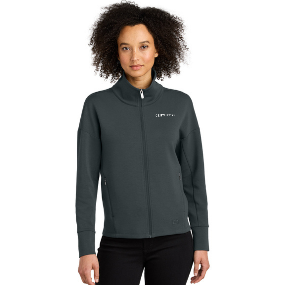Wordmark OGIO® Transcend Ladies Full-Zip - Tarmac Grey - Close Out