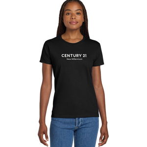 Wordmark Crew Tee, Black Ladies | New Millennium