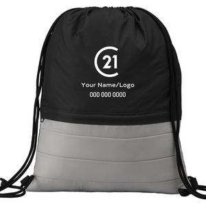 Sports Style Nylon Drawstring Backpack - Your Name/Logo - FREE SHIPPING