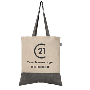 Two Tone Cotton Tote - Your logo - FREE SHIPPING