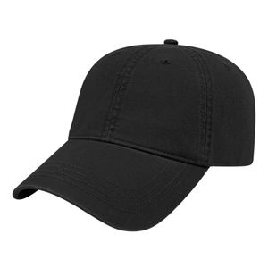 Relaxed Black Chino Golf Cap - Personalized