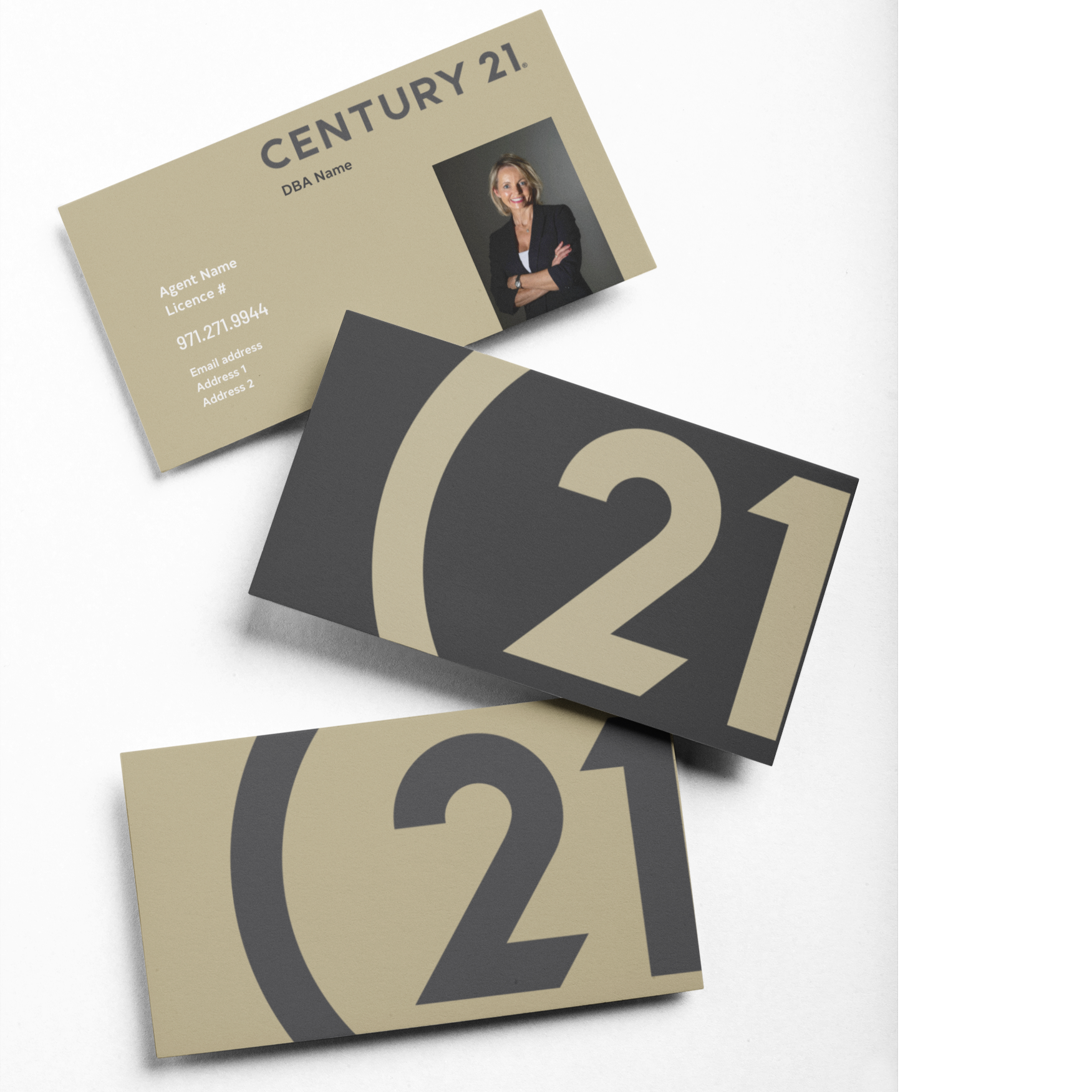 100 pcs - Business Card 4 - 16pt Card UV Gloss Coated – Century 21