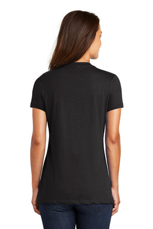 District Ladies V Neck Tee - Your DBA Logo