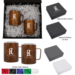Wood Tone Mug Gift Set - Your DBA Logo