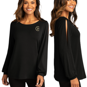 C21 Jewel Luxe Knit Split Sleeve Top - Close Out