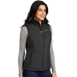 DBA Embroidery - Black Ladies Quilted Vest