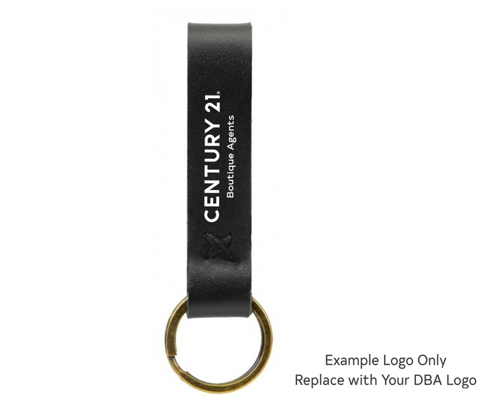 DBA Tusca Leather Key Chain - Your Logo