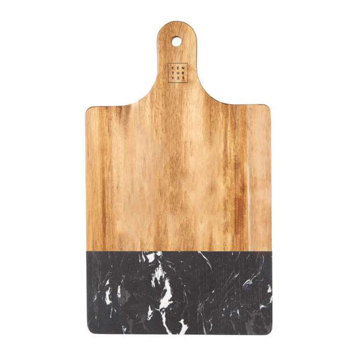 Black Marble & Wood Board with Your DBA Logo
