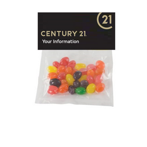 Small Jelly Bean Candy Bag with Header Card - Your Logo
