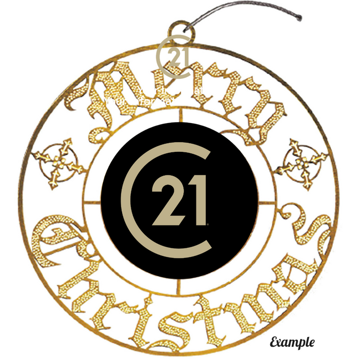 Merry Christmas Ornament - Your Logo