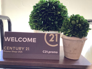 Table Tent x 5 - WELCOME - Century 21 Promo Shop USA