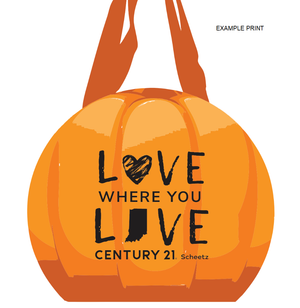 Reflective Halloween Pumpkin Bag/Shopper - Personalized