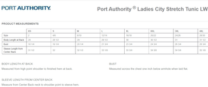 C21 Port Authority ® Ladies City Stretch Tunic (2 Colours)